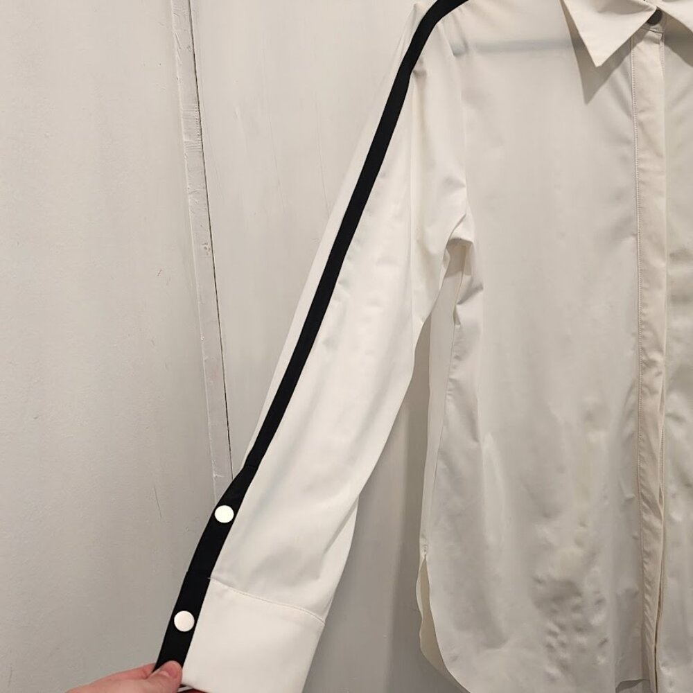 Lysse' Women's‎ White Schiffer Blouse Size Medium - Picture 2 of 11